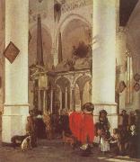 Emmanuel de Witte Interior of the Nieuwe Kerk,Delft with the Tomb of WIlliam i of Orange oil painting artist